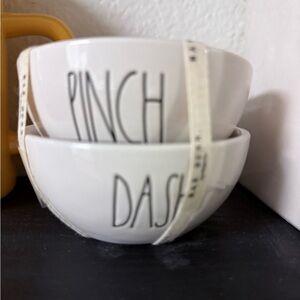 Rae Dunn White Serveware Bowls with Playful.